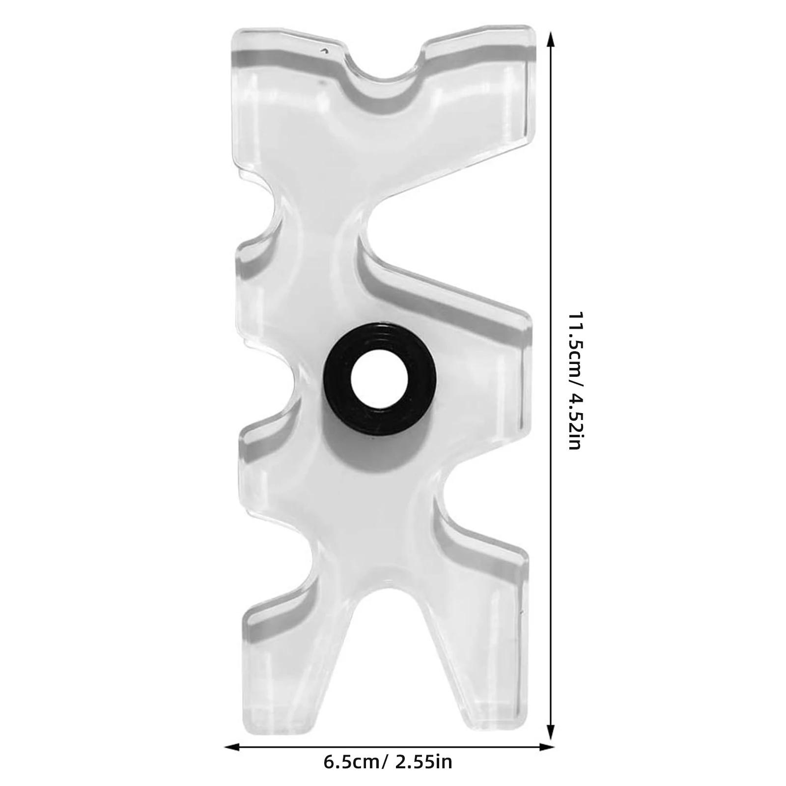 Stecca da biliardo Cremagliera a forma di corna Acrilico Snooker Stecca da biliardo Ponte Testa Portatile scorrevole Club Rack Occhiello in gomma Biliardo