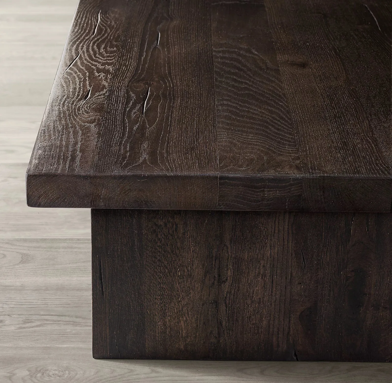 Solid wood edge table American RH furniture American country retro coffee table British classical coffee table