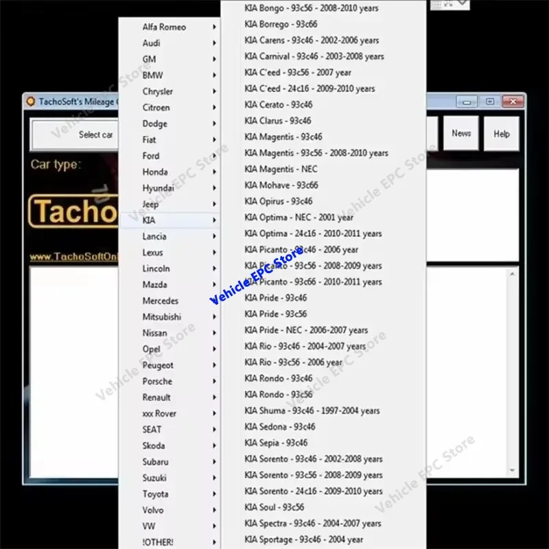 2026 HOT NEW TachoSoft Modify Mileage Calculator 23.1 SOFTWARE car mileage calculation EEPROM ECM English for Peugeot for Jeep