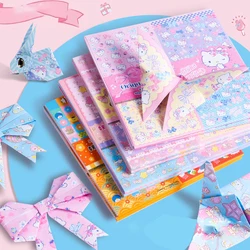 Miniso My Melody Hellokittys Little Twin Star Children's Origami Handmade Paper Square Cartoon Colored Paper for Children Gift