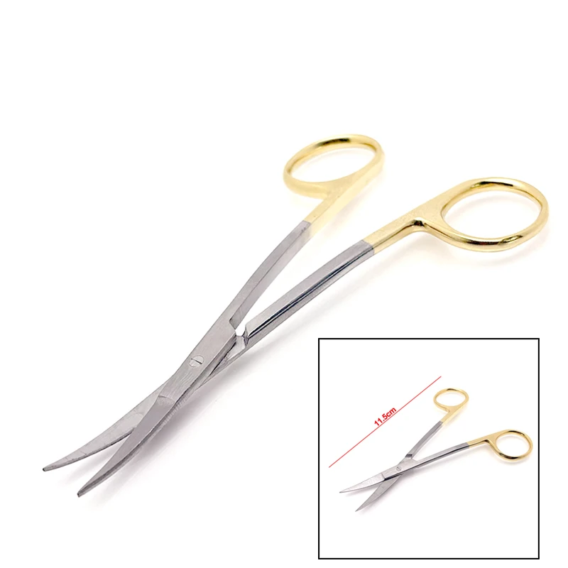 

Dental Surgical S Shape Scissors Gold Handle Ophthalmic Dissecting Tools for Dentist Medical Precision Instruments