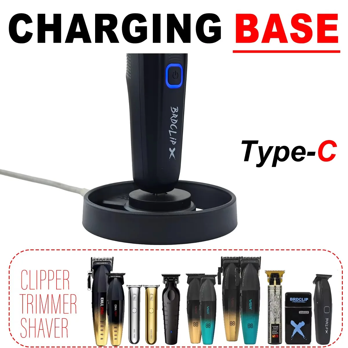 

Professional Electric Hair Clipper And Trimmer Charging Base For Multiple Machines Such As KM2299 V003 V906 BL600 BL800 BRDCLIP