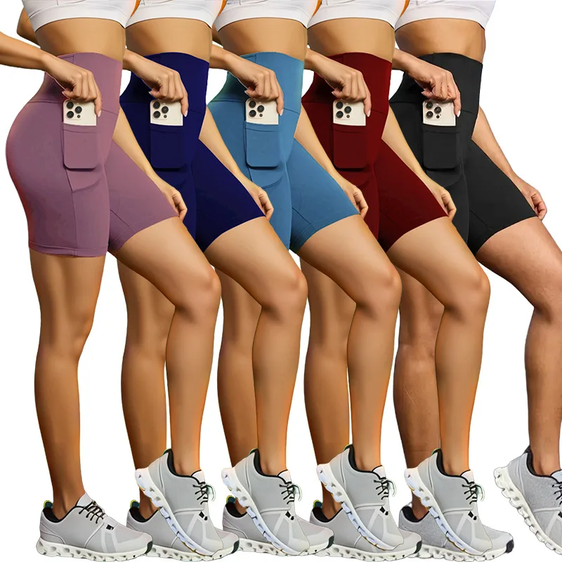 

Women's Yoga Shorts Running Sport Quick Dry High Waist Short Pants Summer Gym Fitness Leggings Bottoms Ladies Training Clothing