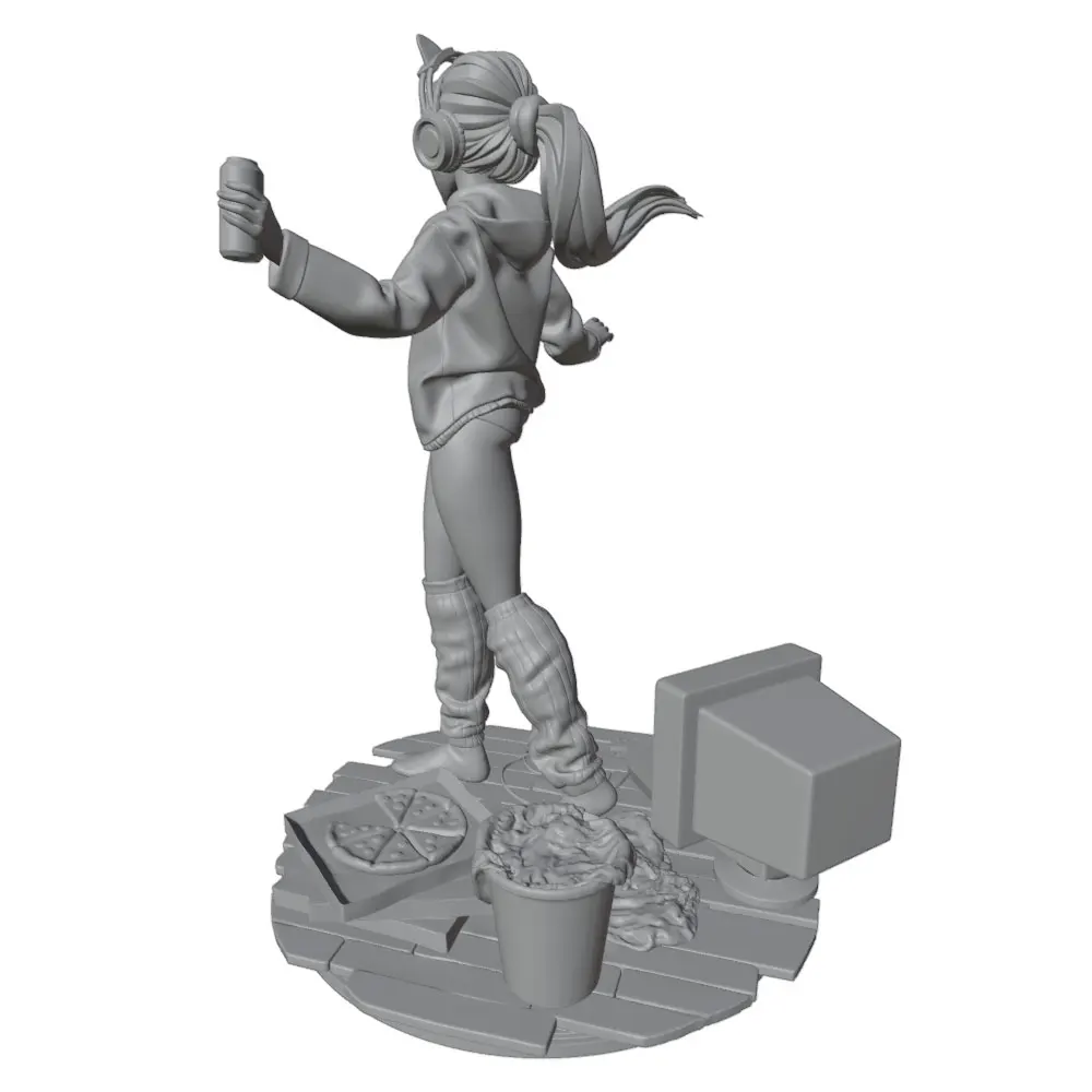 Figura estatua hazlo tú mismo de personaje anime impresa en 3D - imagen 2