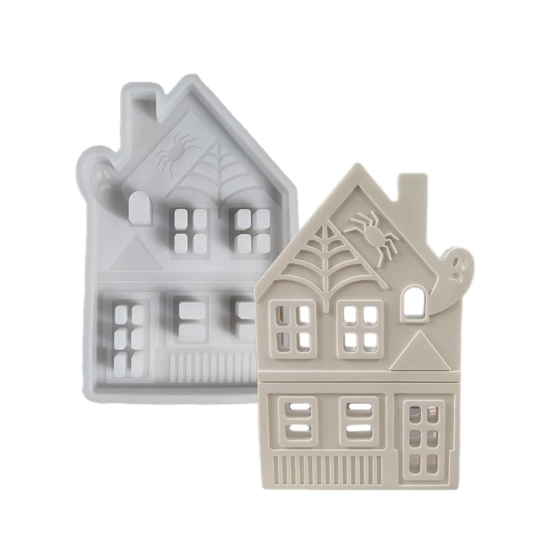 

MXME Halloween House Silicone Mold for DIY Resin Casting House Tabletop Decoration