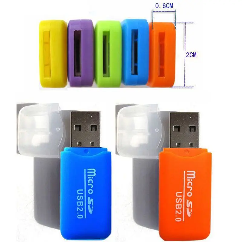 Roukyrss przenośne Mini USB 2.0 TF czytnik karta pamięci Micro SD szybki Adapter tflash do komputera Laptop głośnik pojazdu