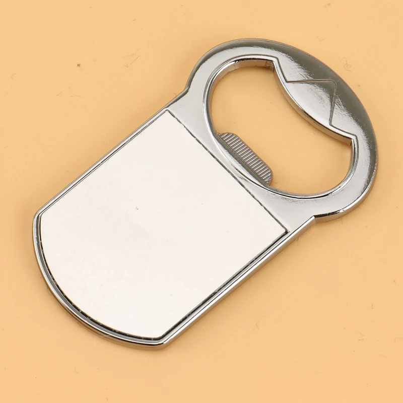 10Pcs Sublimation Blank Bottle Opener Metal Bottle Opener Fridge Magnet(Square)