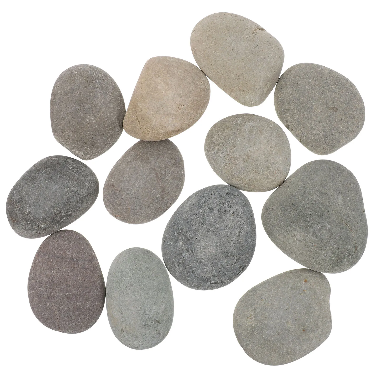 

12pcs Natural River Rocks 5-8Cm Flat Smooth Stones For Painting Adult Craft Diy Art Projects Garden Decor Kindness Stones
