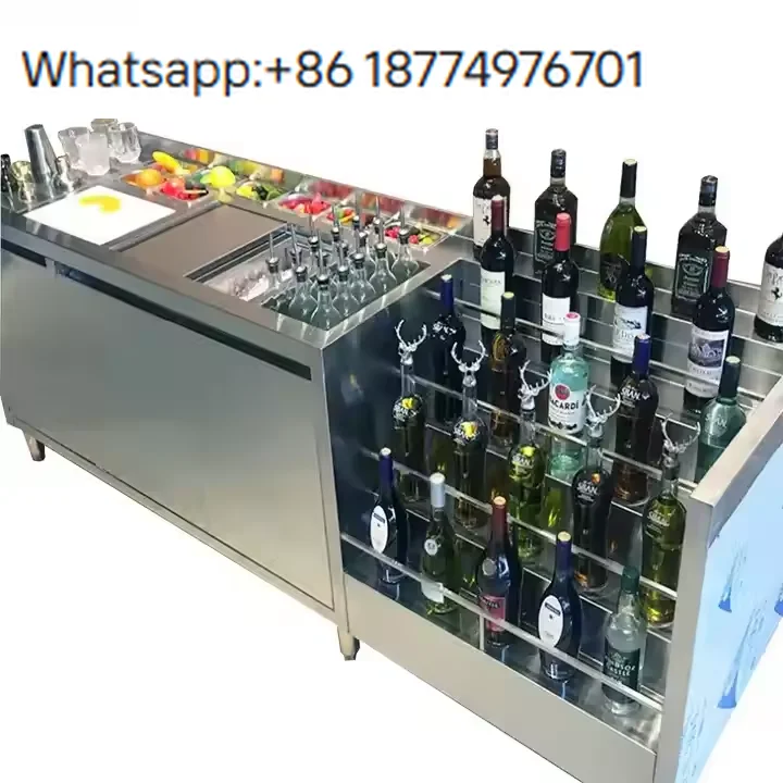 

Most Popular Mobile bar Station Bartender Service Station Made of 201/304 Stainless Steel Folding Bartending Station Sale