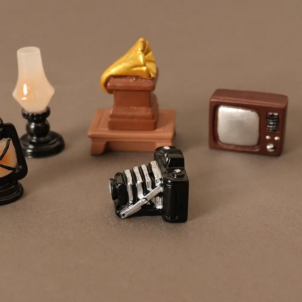 

High Quality 1:12 Dollhouse Miniature Phonograph 3 Styles Accessories Old Style TV House Model Miniature Dollhouse Decorations