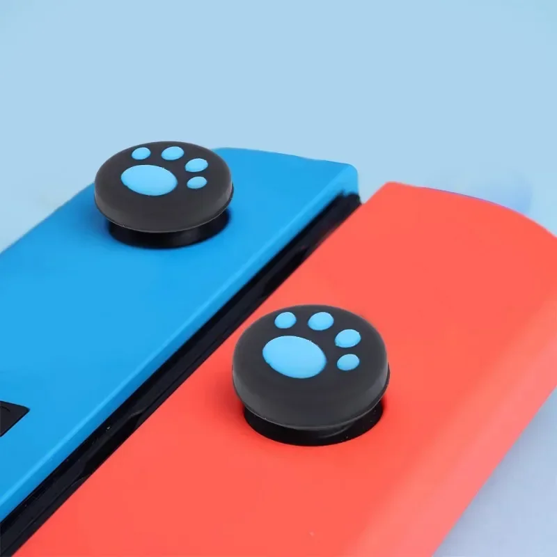 1/3 pares de tapas de agarre para pulgar, Protector de Joystick para consola de juegos para controlador Switch/Switch Lite, cubierta de pata de gato de silicona suave