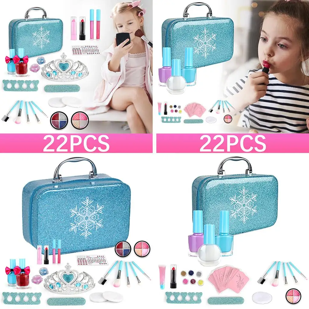 22/Set Kids Fun Simulatie Mode Make-up Set Blush Veilige Cosmetica Speelcadeau