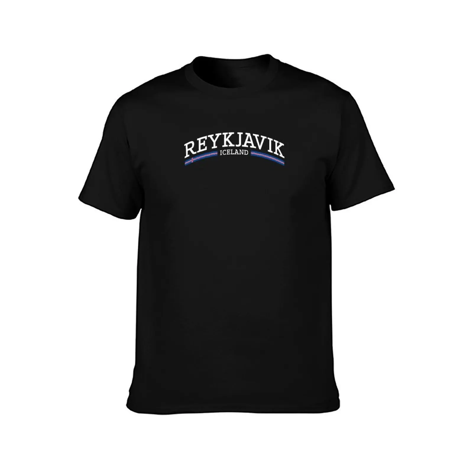 Reykjavik Iceland T-Shirt, Summer Casual Cotton Tee, Oversized Streetwear Tops, Vintage Graphic Print, Loose Fit Short Sleeve