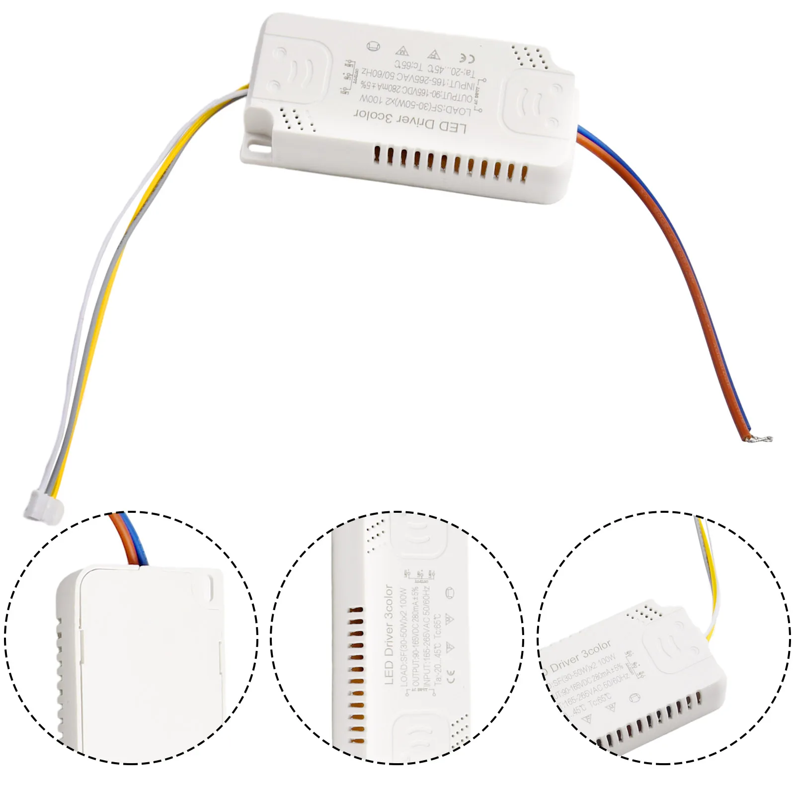 LED Driver 3color Adapter 8-24W 20-40W 30-50W 40-60W 50-70W For LED Lighting Non-Isolating Transformer Replacement