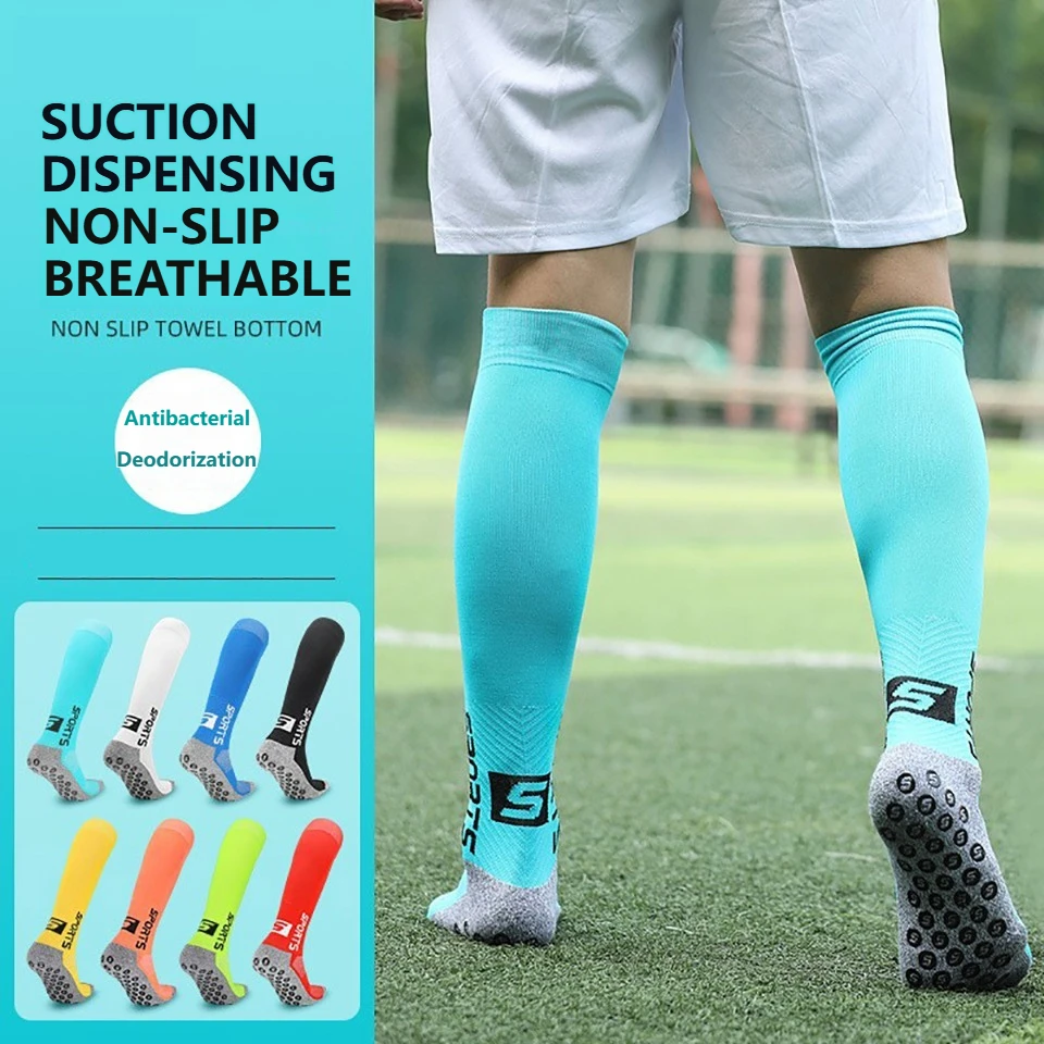 Loogdeel Football Socks Professional Breathable Anti-slip Long Tube Training Socks for Adults And Children Glue Dot Sports - view 3