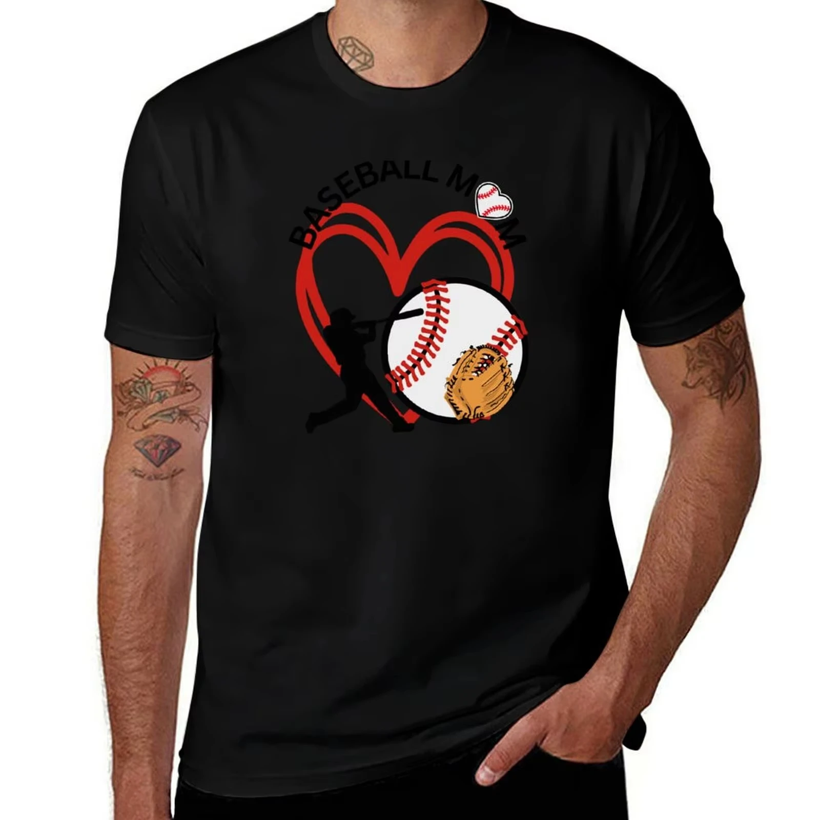 Baseball Mom Graphic T-Shirt Sun Protective Outdoor Short Sleeve Tee Top Unisex Casual Soft Cotton Clothing