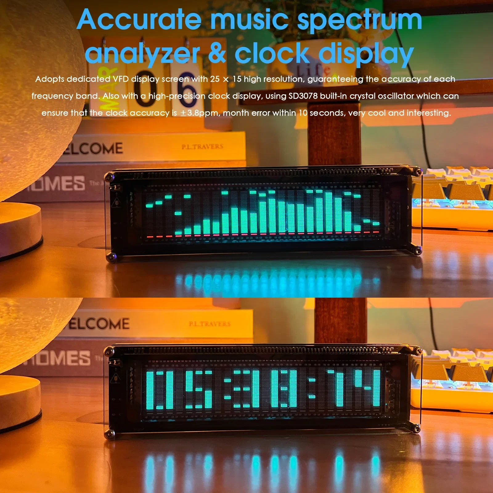 Nobsound-AK2515 MIC Audio or Analyzer Vineau Sound Level VU Meter, Screen Display, Music Indicateur