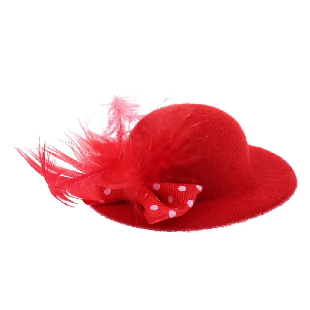 Cloth Bowler Hat Formal Vintage Style Doll Hats for 1/6 Doll Clothes Compatible for Barbie Doll Elegant Clothing Accessory