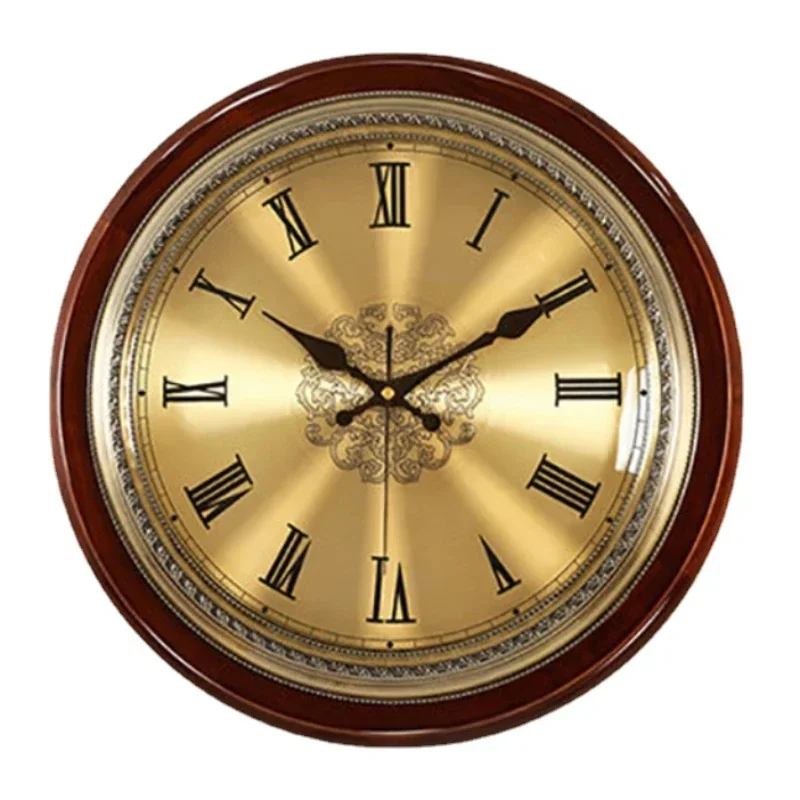 Luxury Silent Wall Clock Vintage Golden Metal Wall Clock Digital Living Room Bedroom Decoration Room Ornaments Nordic Style