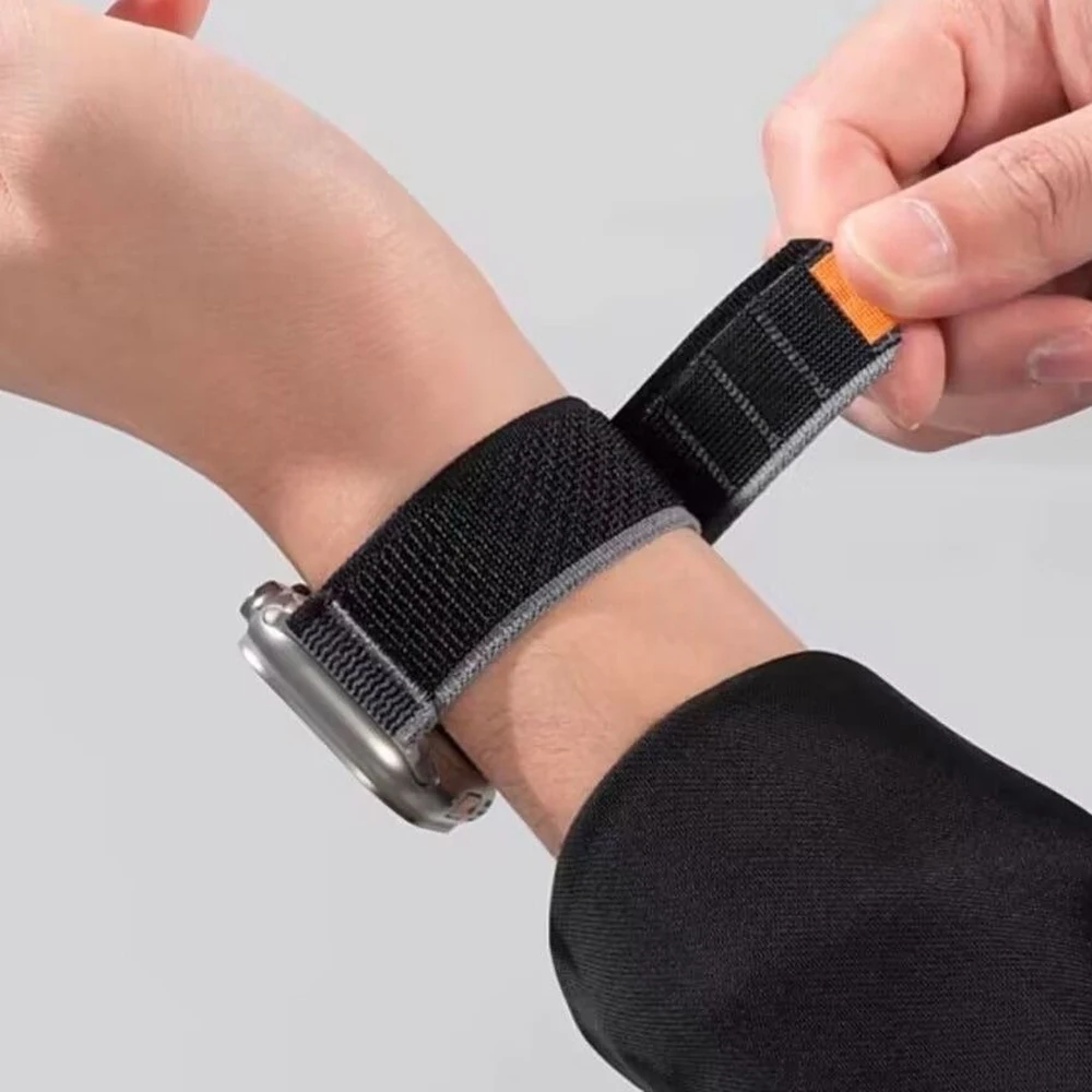 حزام حلقة تريل لساعة سامسونج جالاكسي الترا 47 ملم 2025 حزام معصم رياضي مرن من النايلون لساعة جالاكسي 8/8 كلاسيك 40/44/46 ملم