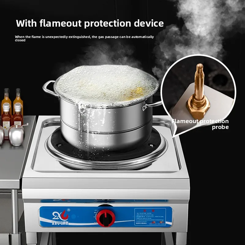 Commercial Gas Stove with Flameout Protection High Power Single Burner for LPG Natural Gas LYH