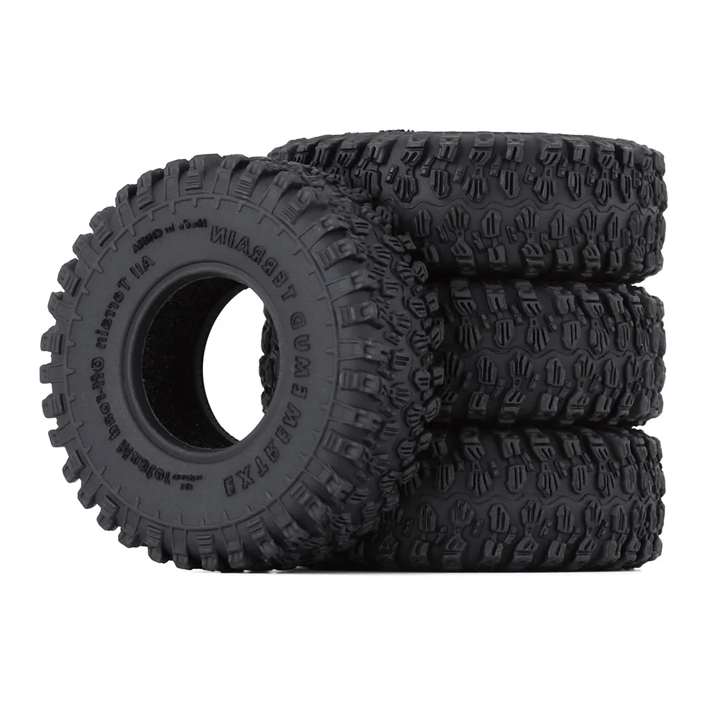 

4PCS 52*18mm 1.0" Soft Rubber All Terrain Wheel Tires for 1/24 RC Crawler Car Axial SCX24 90081 AXI00002