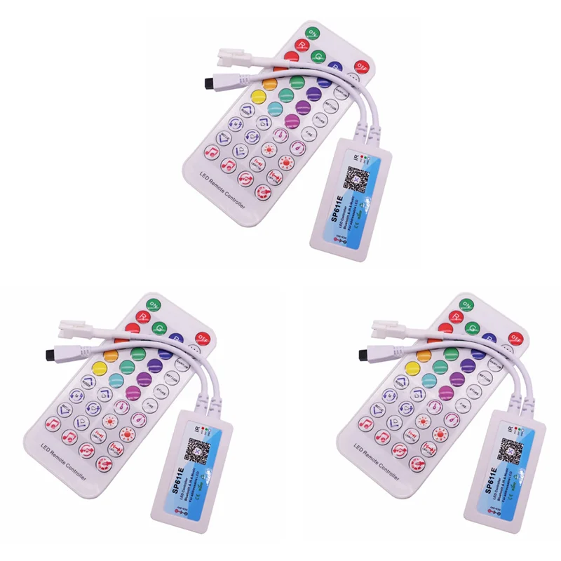 AA81-3X RGB Smart Music Bluetooth Smart Controller SP611E For WS2812B SK6812 WS2811 Addressable LED RGB Tape Strip