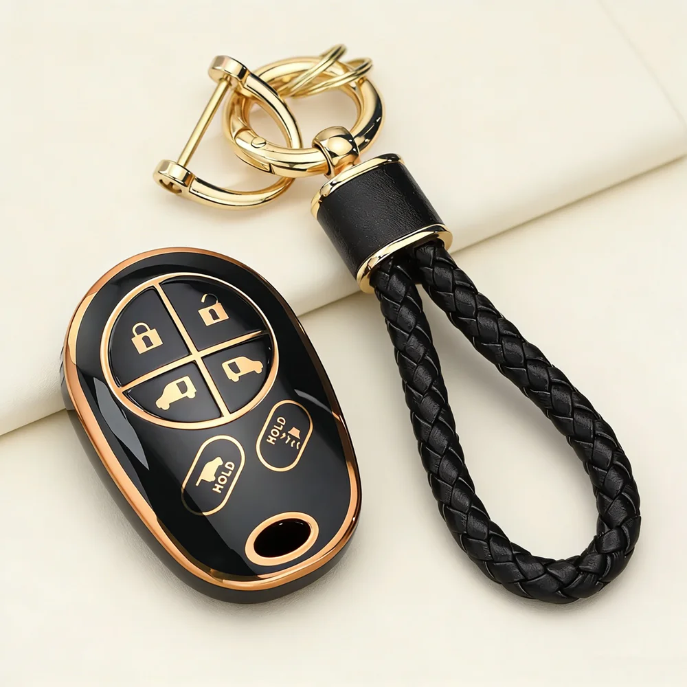 TPU Remote Car Key Fob For Toyota Sienna Tundra Sequoia Tacoma Camry Highlander Aurion 2004-2018 Key Cover Holder Key Chains