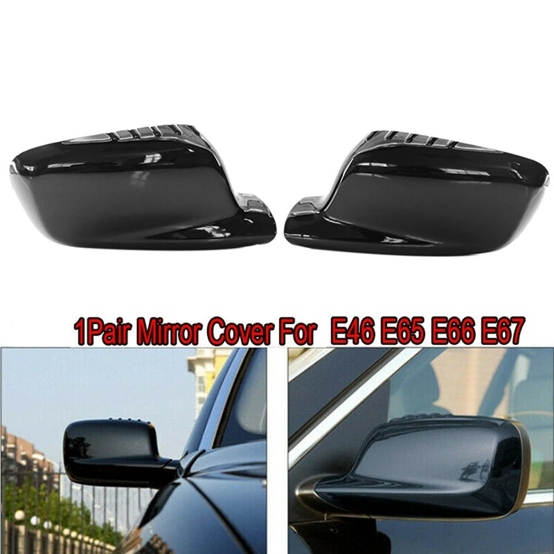 1Pair Car Rearview Mirror Covers Trim Caps For BMW E65 E66 E67 E46 Coupe E46 Cabrio 51167074236 51167074235 Replacement