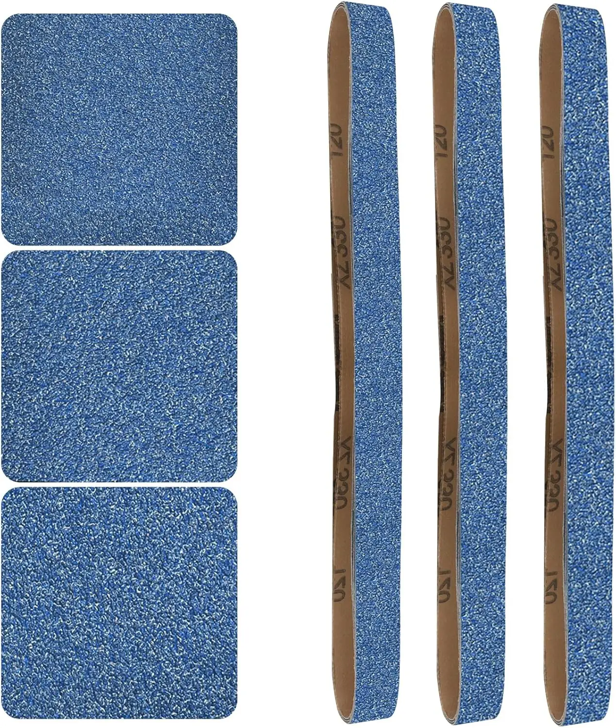 

12 Pcs 1x42 Inch Sanding Belts 3 Grits 80/120/150 for Wood Metal Stainless Steel Belt Sander
