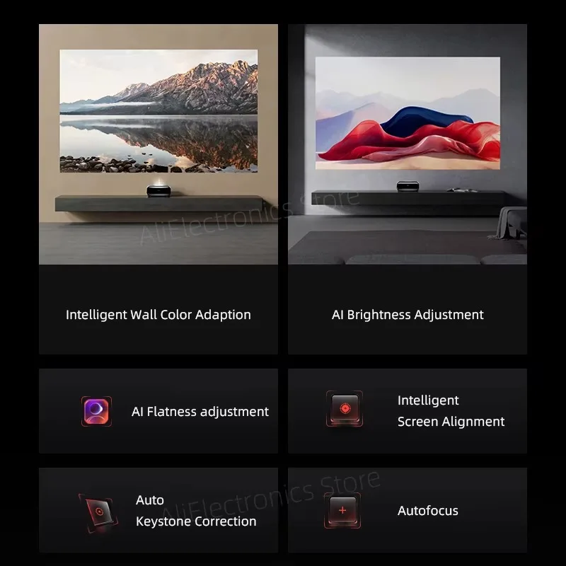 4K UHD USTトリプルカラーレーザープロジェクター 4G+64G 2800 CVIAルーメン ホームオフィス インテリジェントホームシアター向け