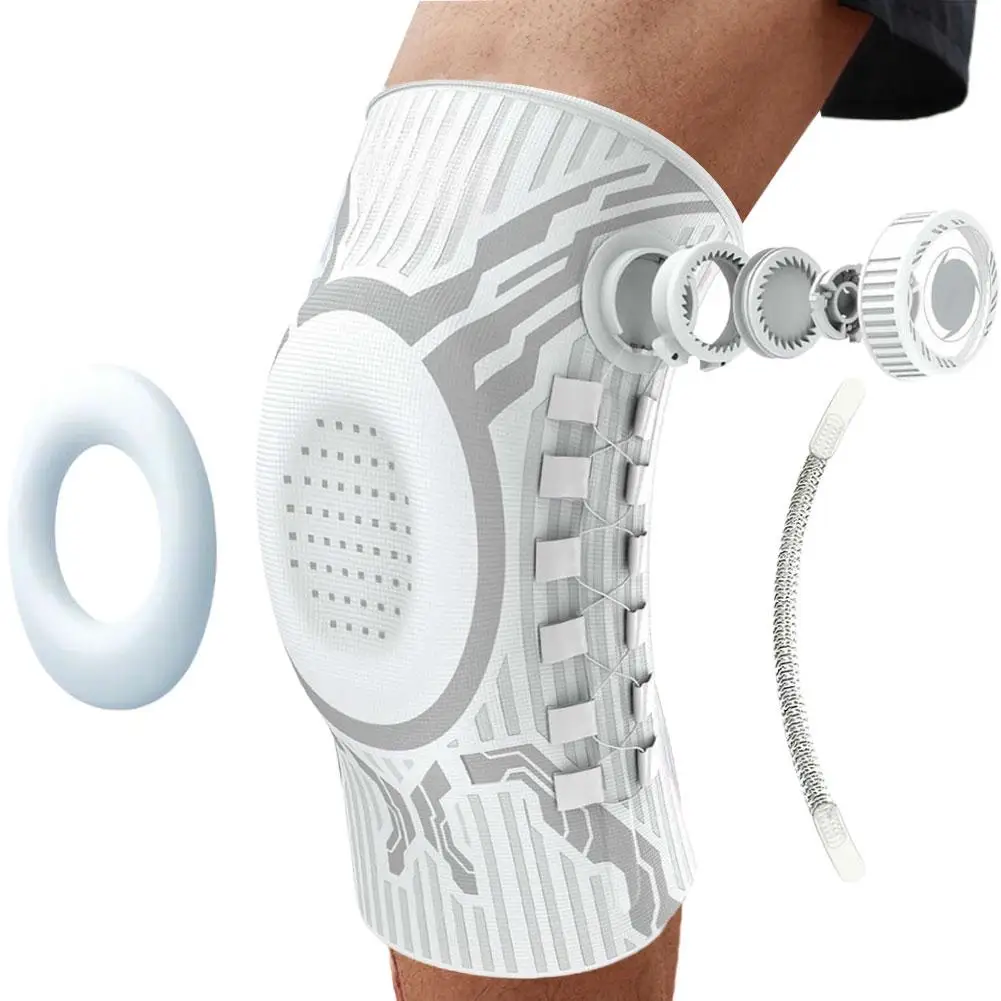 Professional Adjustable Knob knee pads Elastic Thin Sports Knee Brace Non-Slip Spring Support Shin Defender Basketball ﻿