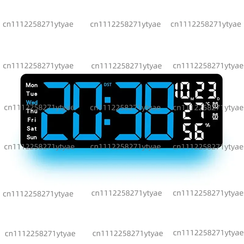 Applicable To 17.3 Inch Living Room Wall Clock Multi-function LED Electronic ClockLarge Size AlarmClock Temperature and Humidity