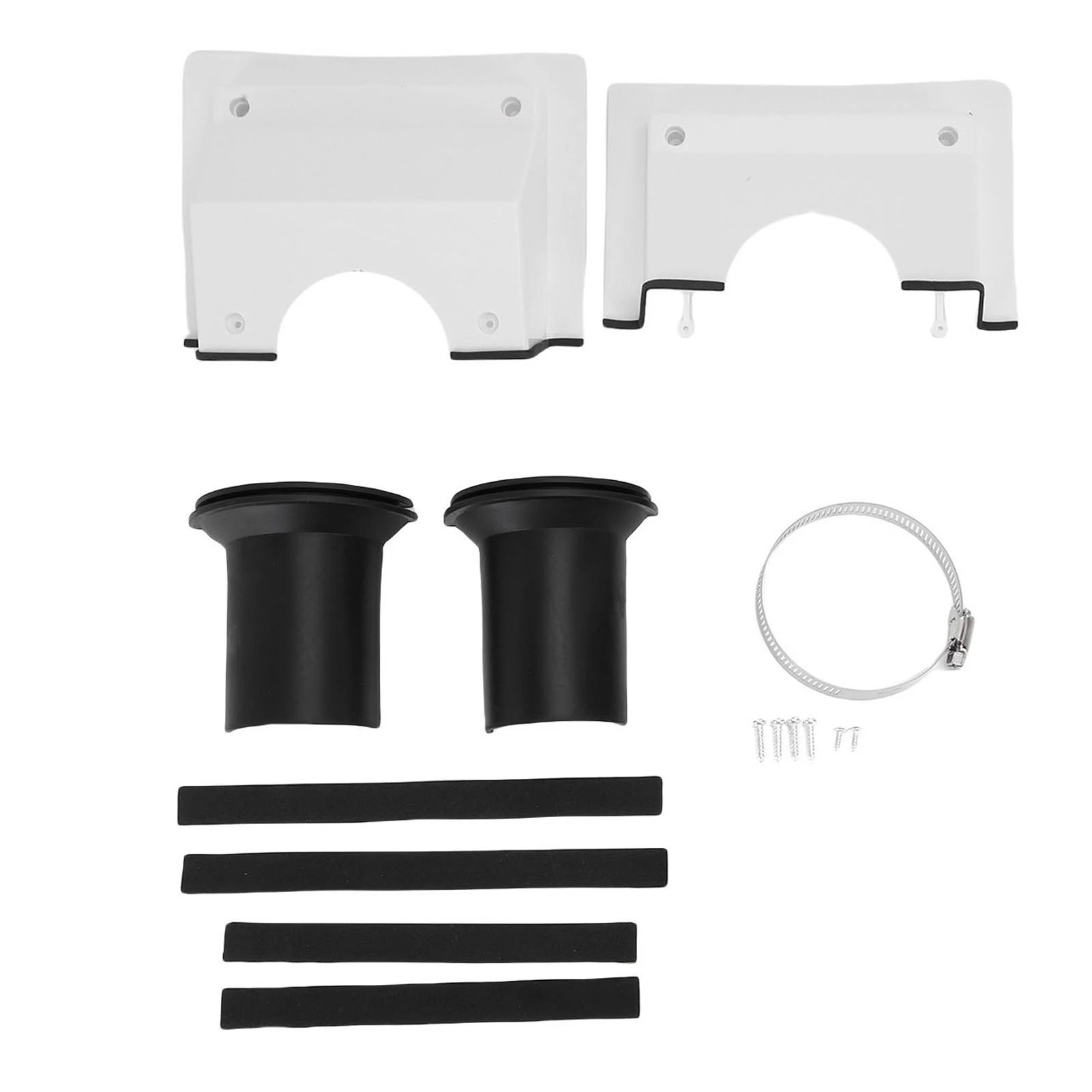 HVAC Wall Penetration Line Set Cover Kit Plastic Split AC Line Set Wall Cover with Soft Gasket for Indoor Outdoor Air Conditione