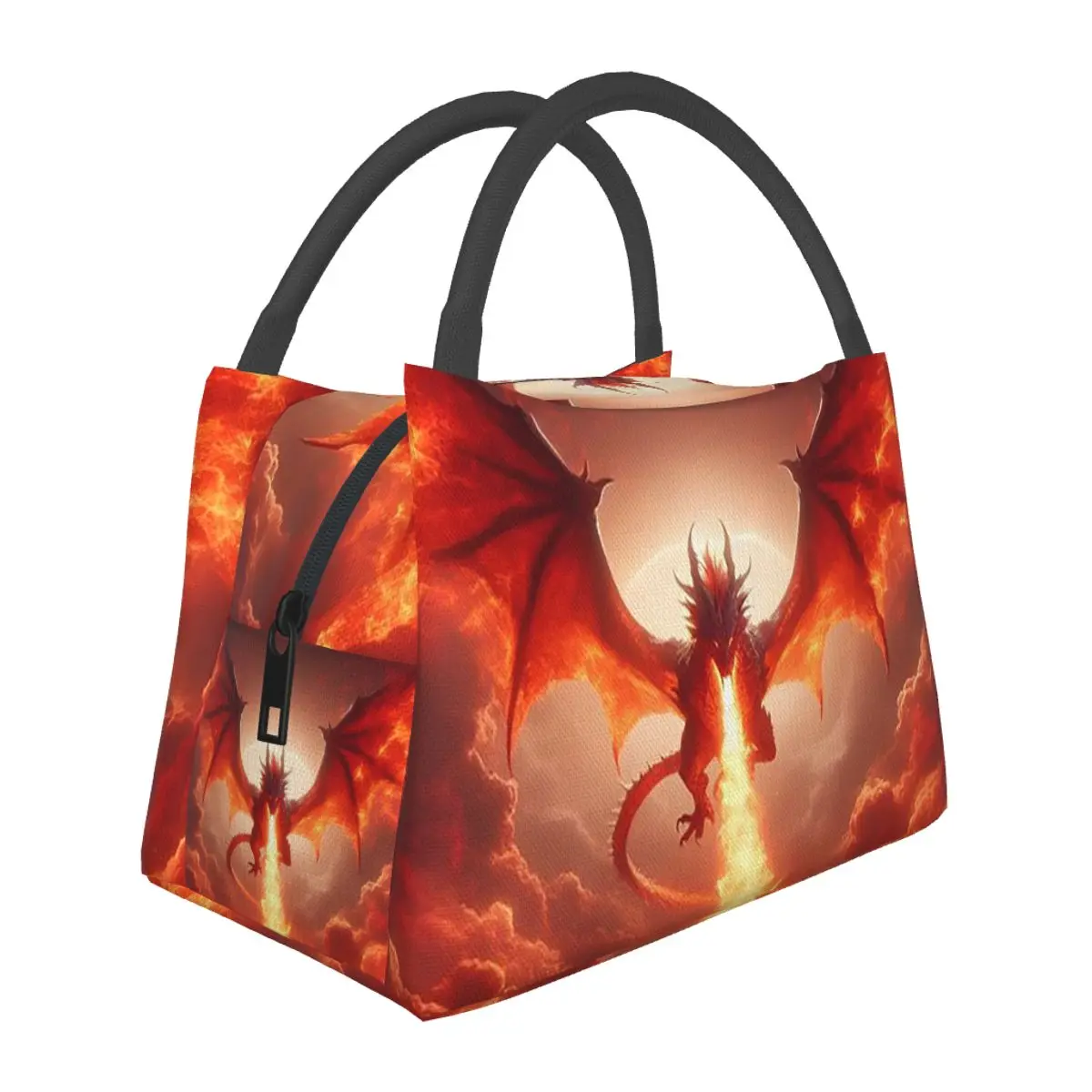 

Изолированная сумка для обеда Dragon In The Fire для женщин, контейнеры для хранения еды, портативный контейнер-холодильник, термосумка для обеда
