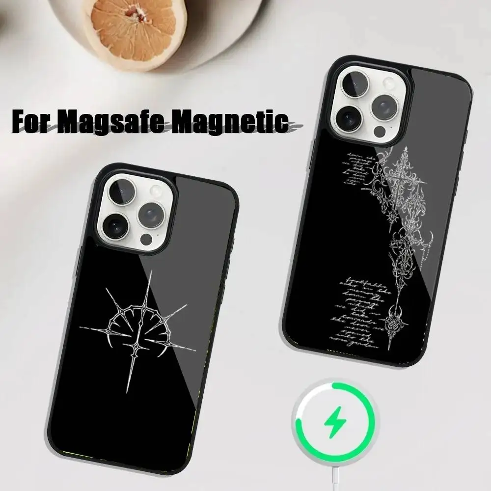 

Cyber Sigil Cross line Phone Case For iPhone 17,16,15,14,13,12,11,Pro,Max,Plus,Mini,SE4,E Magnetic Magsafe Wireless Charging