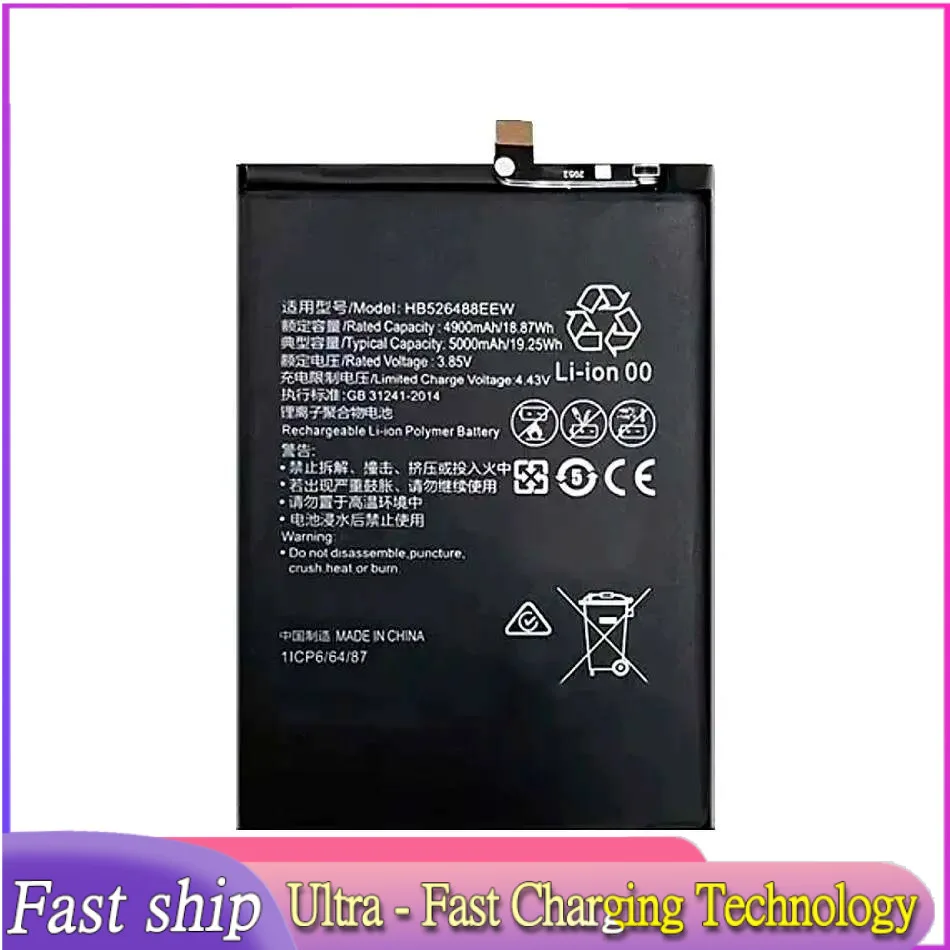 

For Huawei P Smart 2021, Ppa-L22, Ppa-LX2 Mobile Phone Battery HB526488EEW Fast Charging 5000Mah