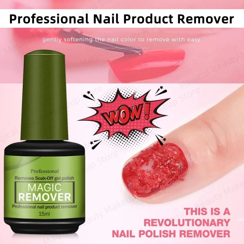 Profesjonalny 15ml Magiczny Szybki Zmywacz do Lakierów Hybrydowych UV Soak Off Semi Permanentnych Narzędzia do Usuwania Lakierów do Paznokci Manicure