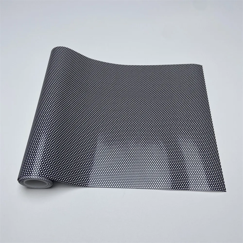 Fly Eye Black Perforated One Way Vision Print Media Vinyl Windshield Strip Self Adhesive