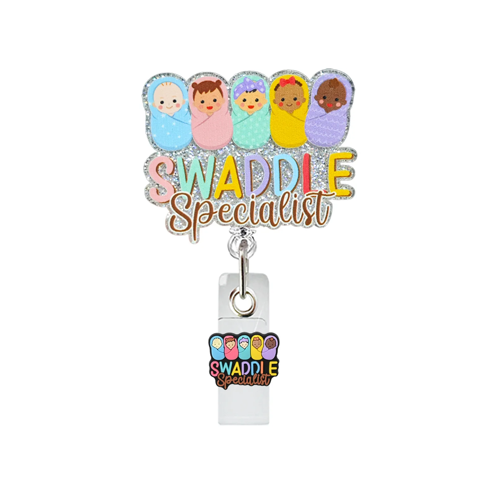 Id Badge Holder Compact Badge Reel Retractable Badge Reel Convenient For Schools Office Hospitals