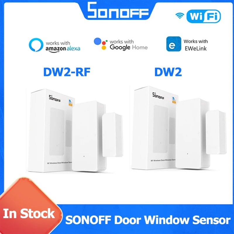 SONOFF ZigBee WiFi Door Sensor Window Sensor SNZB-04 DW2-RF Smart Home Security System Remote Control With SONOFF Bridge EWeLink