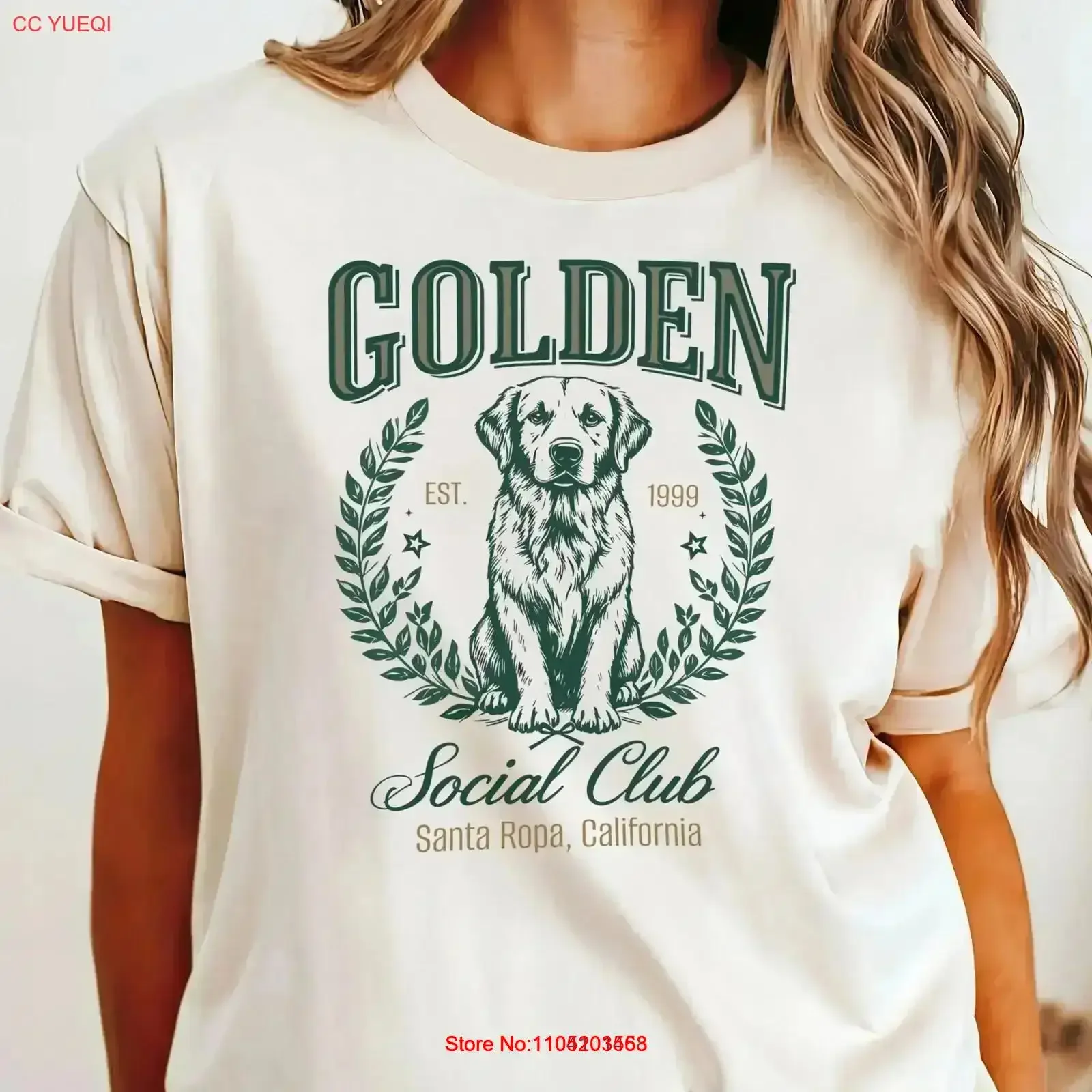Custom Retriever T Shirt Golden Social Club s Mom Dog Breeder vintage Washed Breathable streetwear Slightly Comfortable
