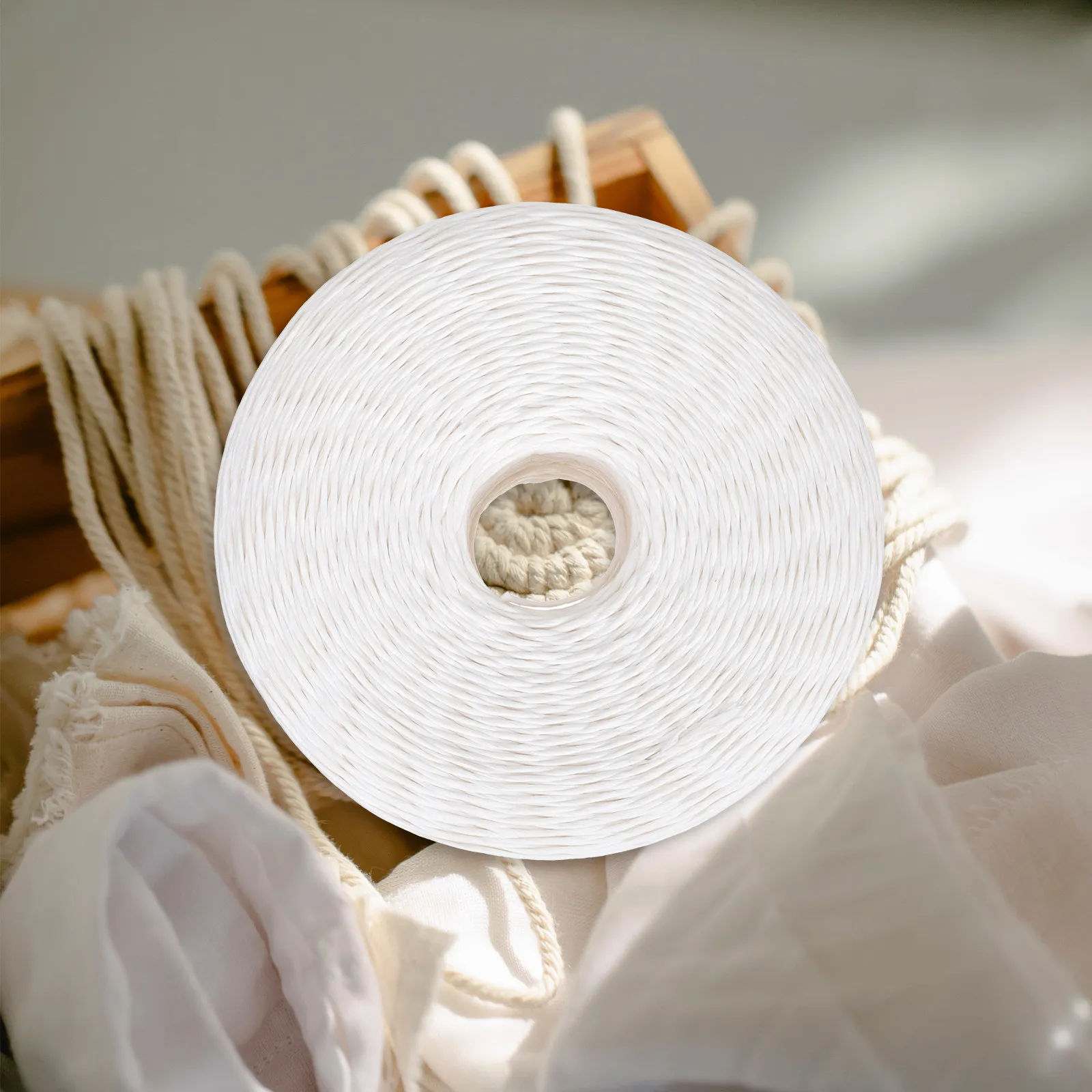 

1 рулон крафт-бумажной веревки для абажуров, ваз, подарочной упаковки, рукоделия, декора, многофункциональный натуральный шпагат