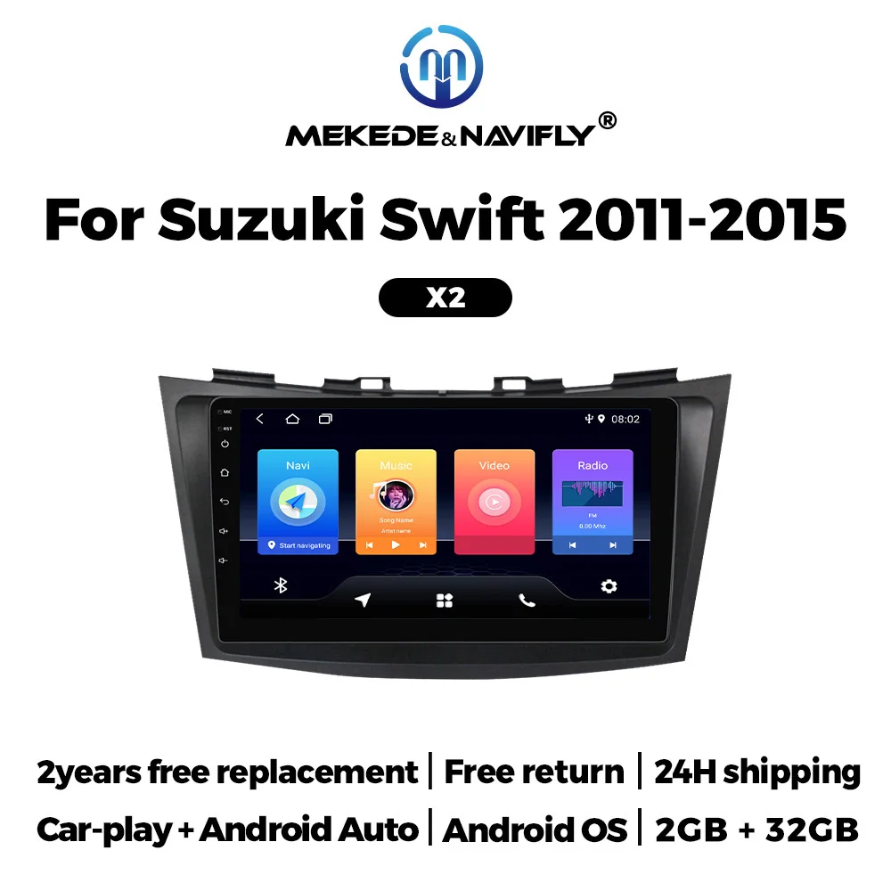 For Suzuki Swift 4 2011 - 2017 CarPlay Auto Car Radio Intelligent Android Multimedia Video Player 2 Din FM Stereo GPS Navigation