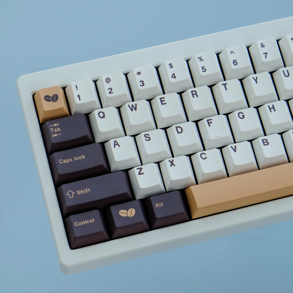 129 Keys GMK Coffee Keycaps Cherry Profile Keycap PBT Dye Sublimation Keycaps For MX Switch Mechanical Keyboard 1.75U Shift
