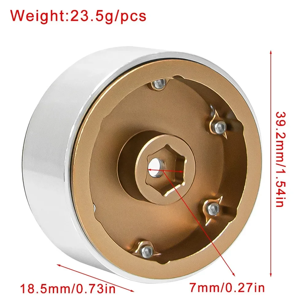 

1.3 Inch Metal Climbing Car Simulation Wheel Hub for RC Crawler Car 1/18 TRX4M 1/24 SCX24 FMS Ascent-18 DIY