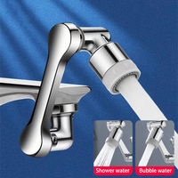 1080° Bathroom Water Tap Nozzle Universal Rotation Faucet Extender Sprayer Kitchen Tap Extend Adapter Aerator 2 Spray Modes