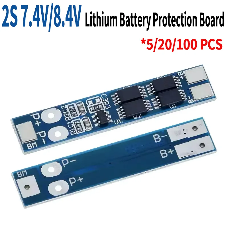 2S 7.4V 8A Li-ion 18650 Lithium Battery Charger Protection Board 8.4V Overcurrent Overcharge / Over Discharge Protection