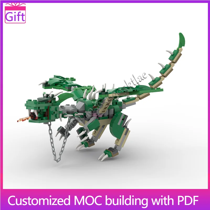 

Лидер продаж, 247 шт., модель строительного блока зеленого летающего дракона, детская головоломка, сборка, строительные блоки, подарок на Рождество, день рождения, фестиваль