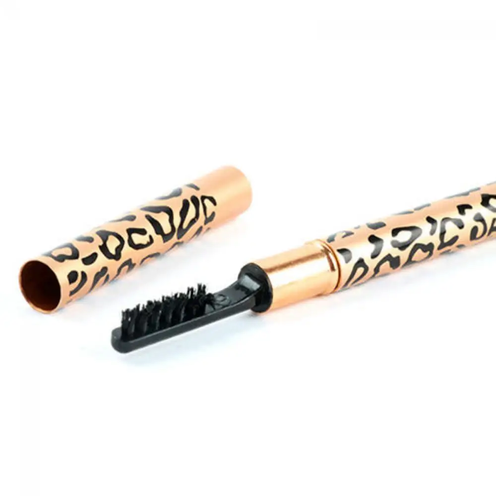 Beauty Cosmetic Women Eyebrow Pencil Leopard Eyeliner Brush Makeup
